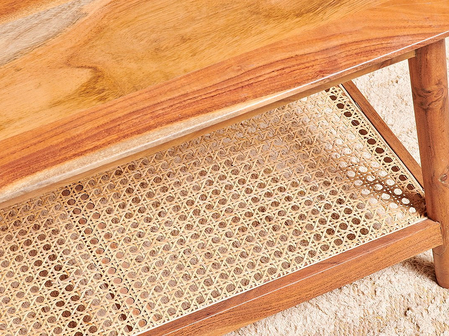 Erabar Acacia & Cane Coffee Table