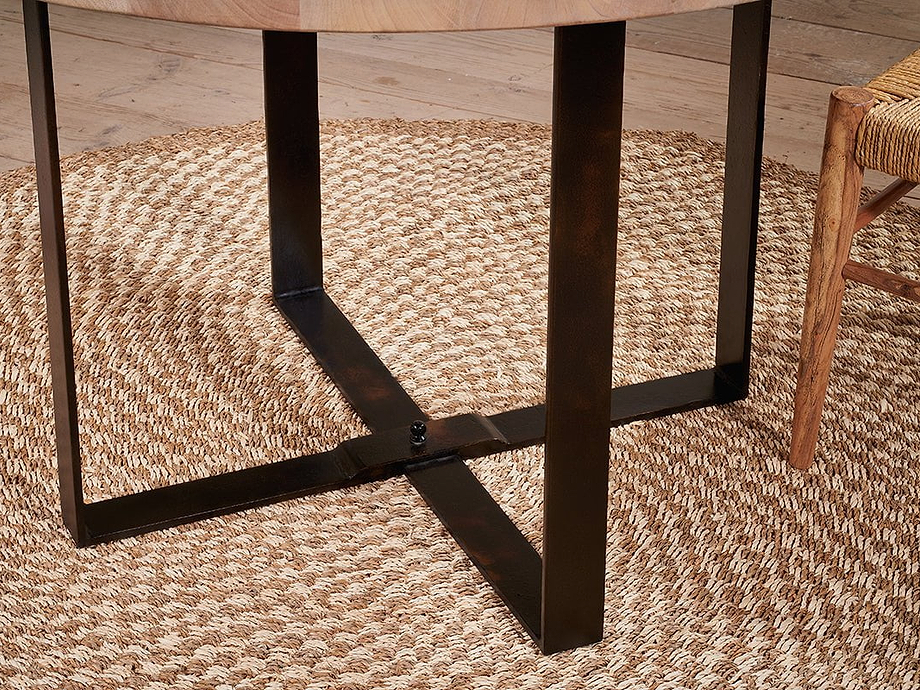 Fia Mango Wood Round Dining Table