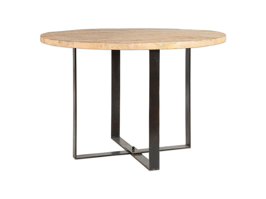 Fia Mango Wood Round Dining Table