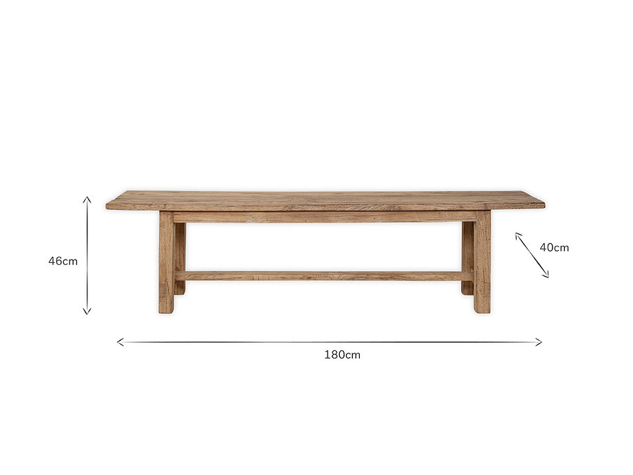 Fioni Reclaimed Wood Bench - Natural