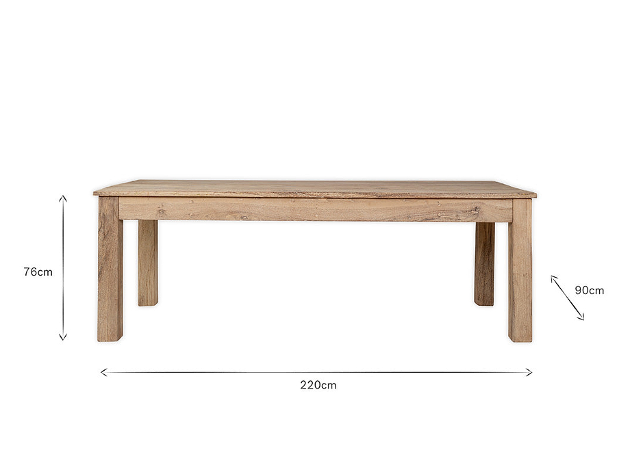 Fioni Reclaimed Wood Dining Table - Natural