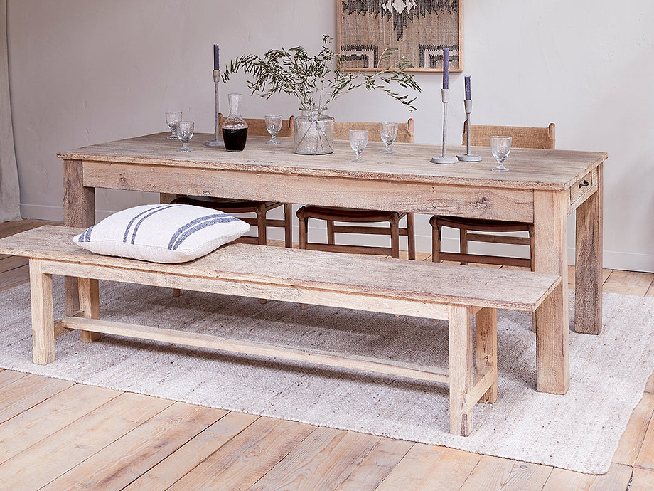 Fioni Reclaimed Wood Dining Table - Natural