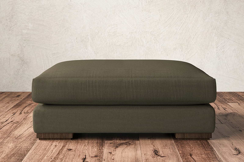 Guddu Grand Footstool - Recycled Cotton Fatigue