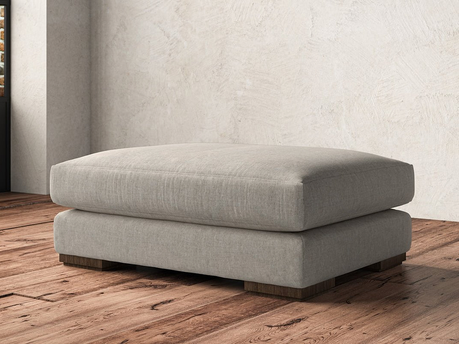 Guddu Grand Footstool - Brera Linen Natural