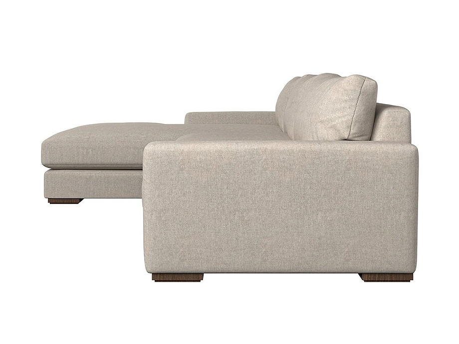 Guddu Grand Left Hand Chaise Sofa - Brera Linen Natural