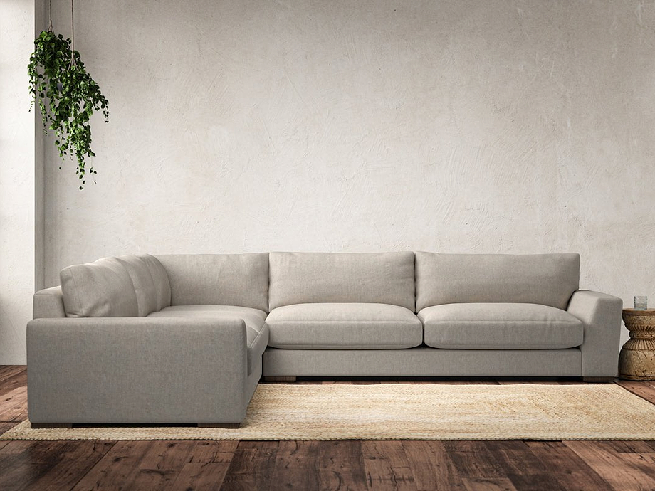 Guddu Grand Left Hand Corner Sofa - Brera Linen Natural