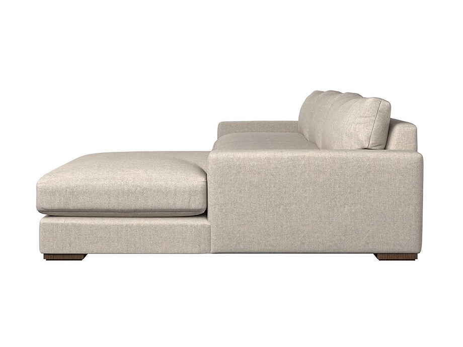 Guddu Grand Right Hand Chaise Sofa - Brera Linen Natural