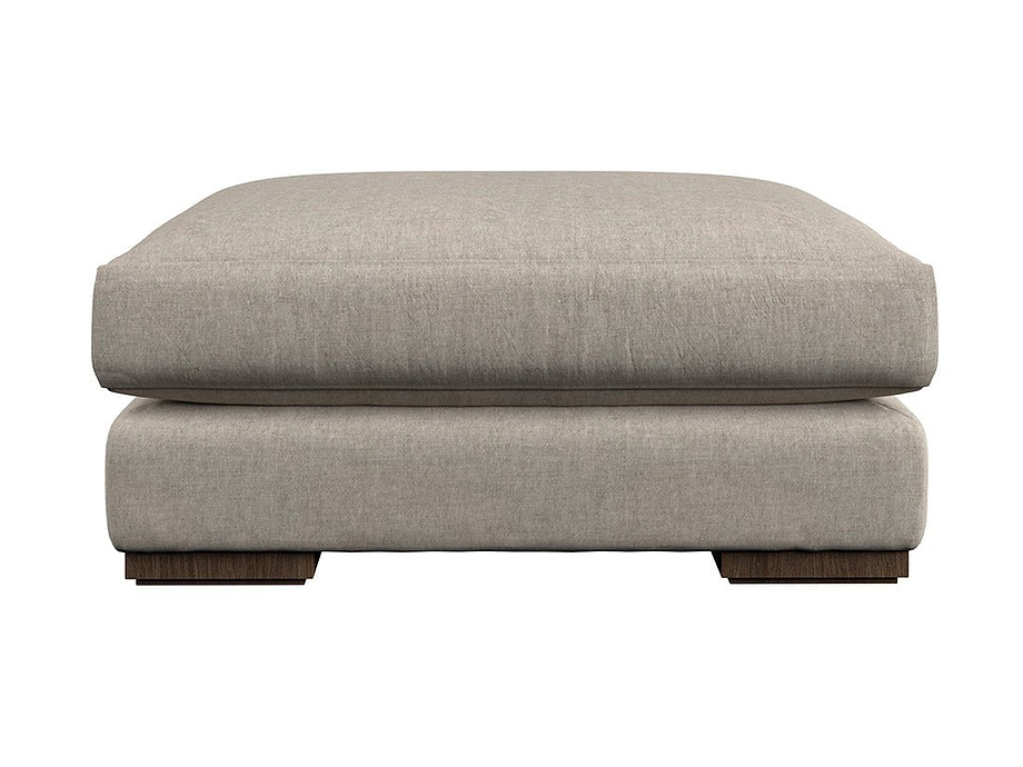 Guddu Large Footstool - Brera Linen Natural