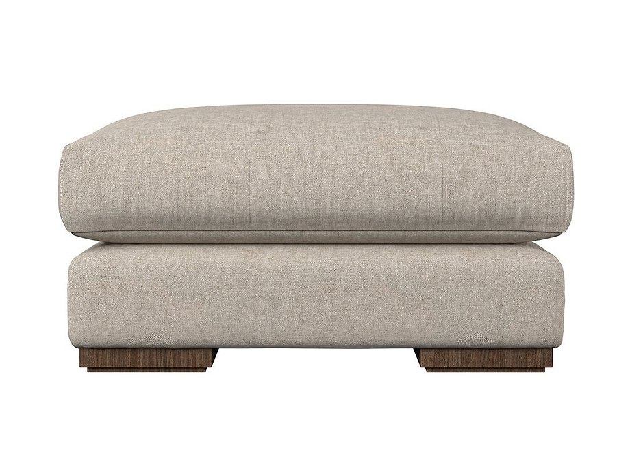 Guddu Large Footstool - Brera Linen Natural