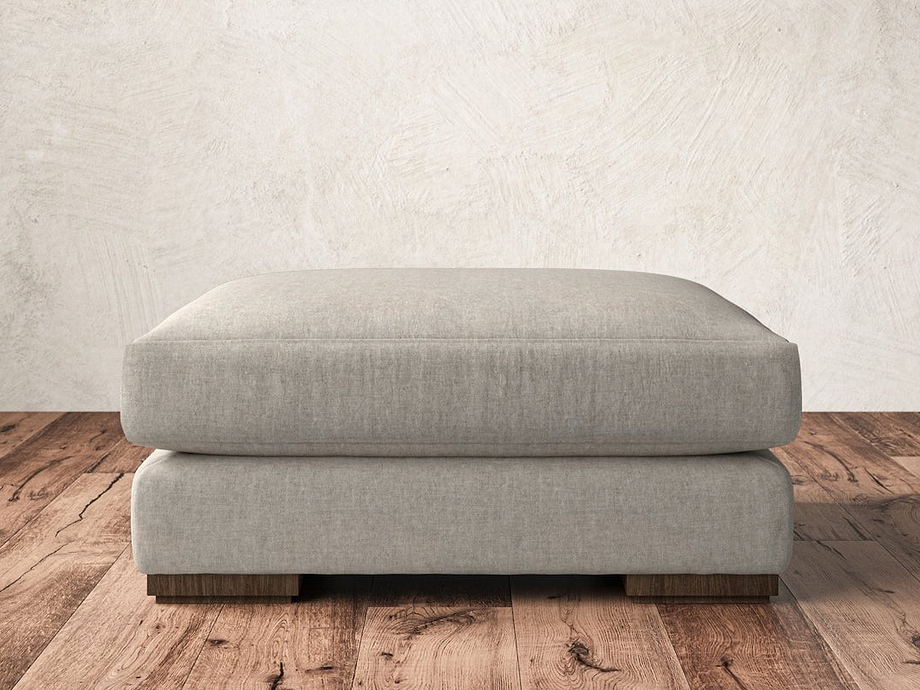 Guddu Large Footstool - Brera Linen Natural