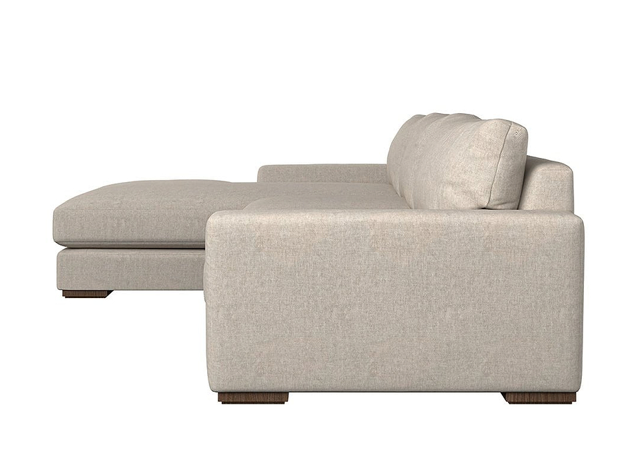 Guddu Large Left Hand Chaise Sofa - Brera Linen Natural