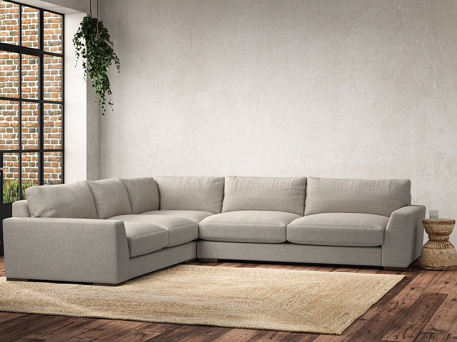 Guddu Large Left Hand Corner Sofa - Brera Linen Natural