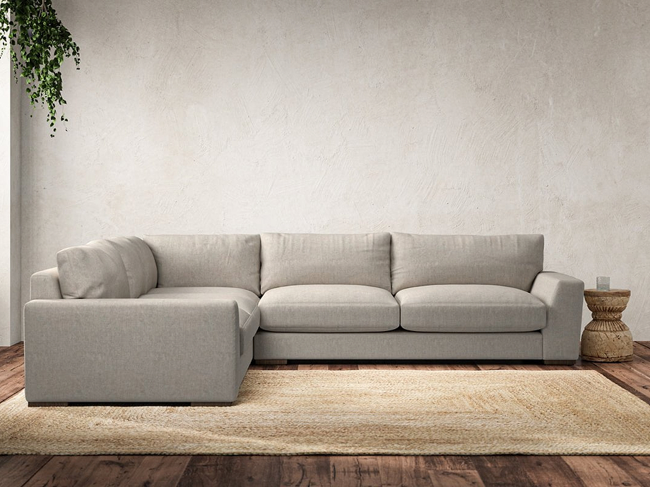 Guddu Large Left Hand Corner Sofa - Brera Linen Natural