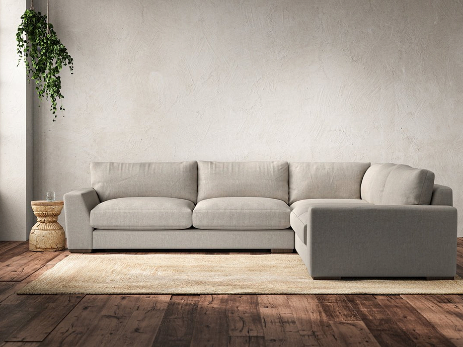 Guddu Large Right Hand Corner Sofa - Brera Linen Natural