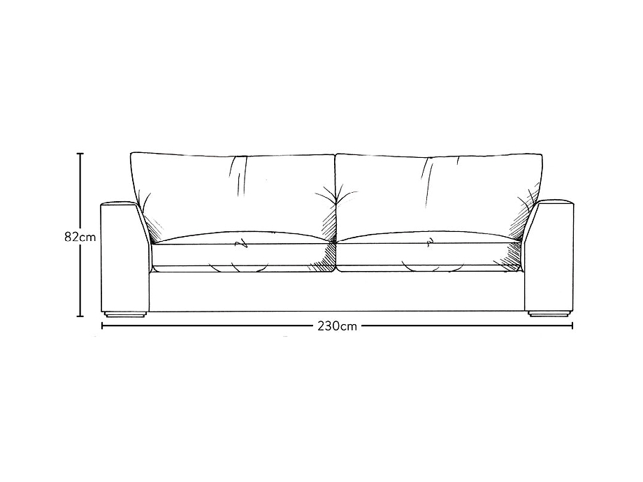 Guddu Large Sofa - Brera Linen Indigo