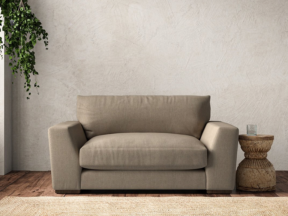 Guddu Love Seat - Brera Linen Pebble