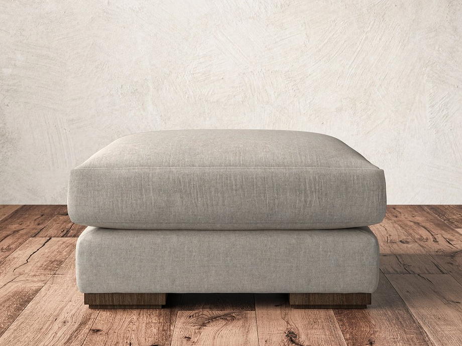 Guddu Medium Footstool - Brera Linen Natural