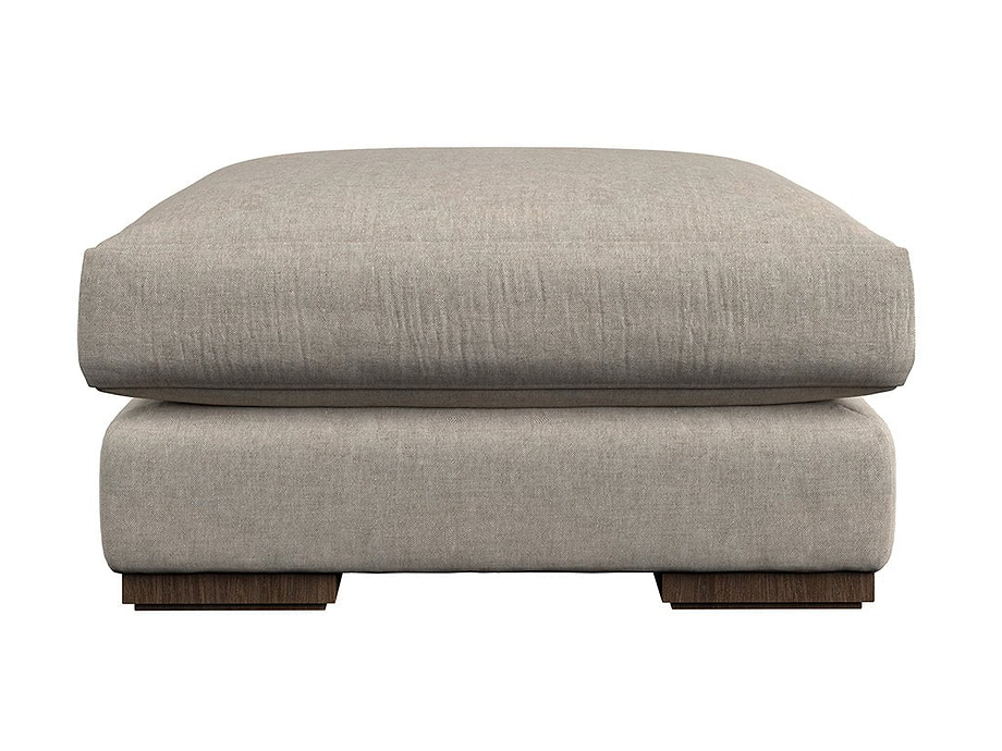 Guddu Medium Footstool - Brera Linen Natural