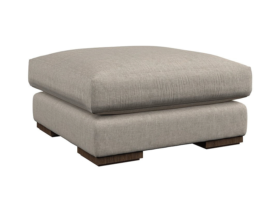 Guddu Medium Footstool - Brera Linen Natural