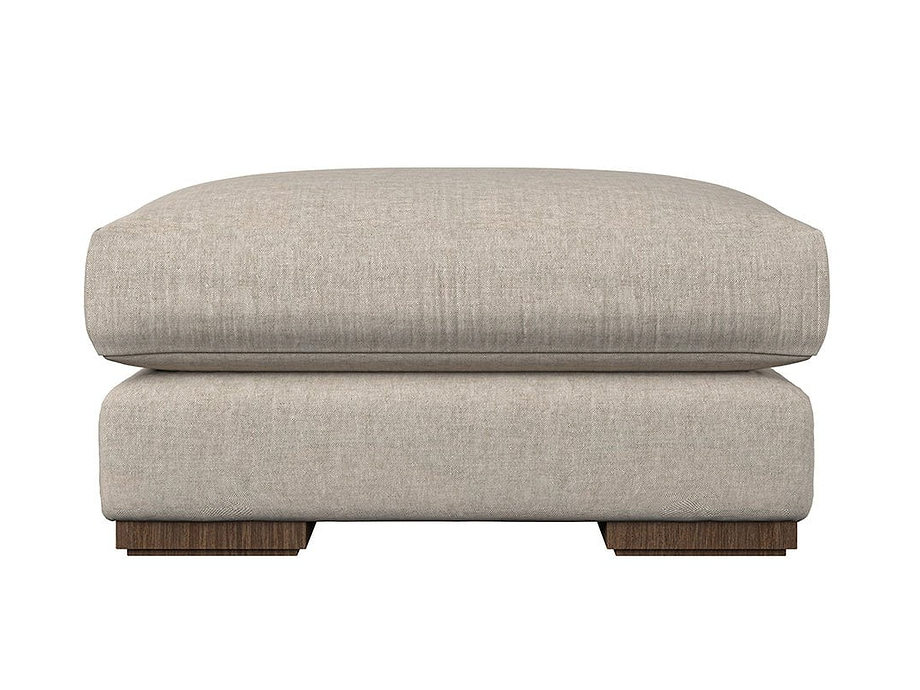 Guddu Medium Footstool - Brera Linen Natural