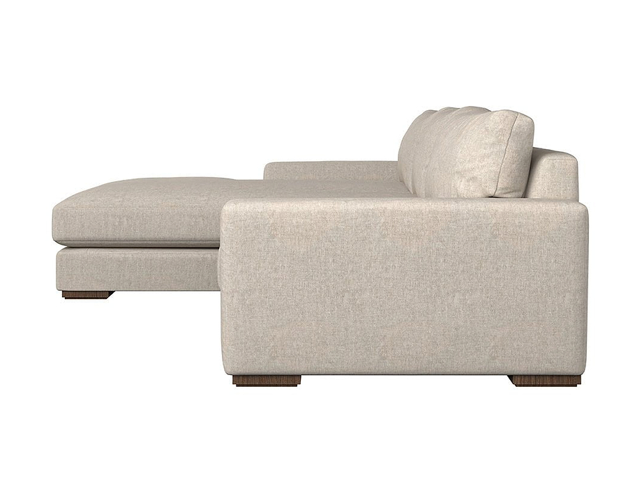 Guddu Medium Left Hand Chaise Sofa - Brera Linen Natural