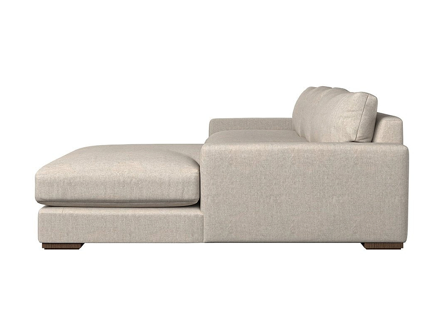 Guddu Medium Right Hand Chaise Sofa - Brera Linen Natural