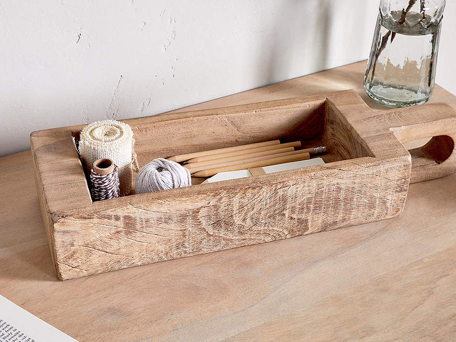 Hanwa Reclaimed Wood Traditional Storage Pot