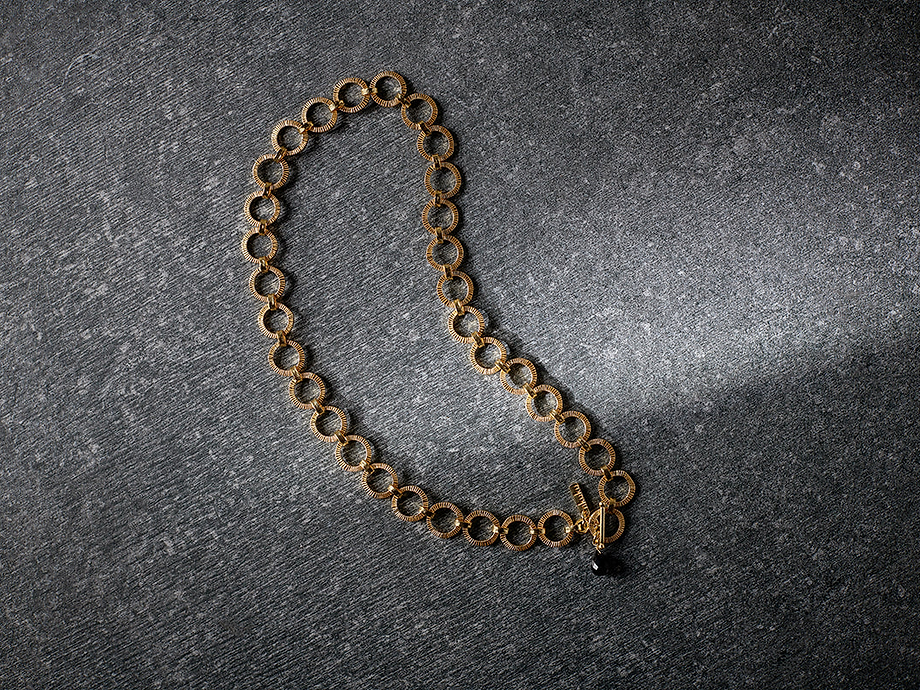 Hara Onyx Necklace - Gold