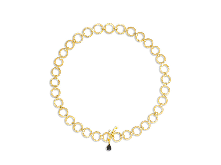 Hara Onyx Necklace - Gold