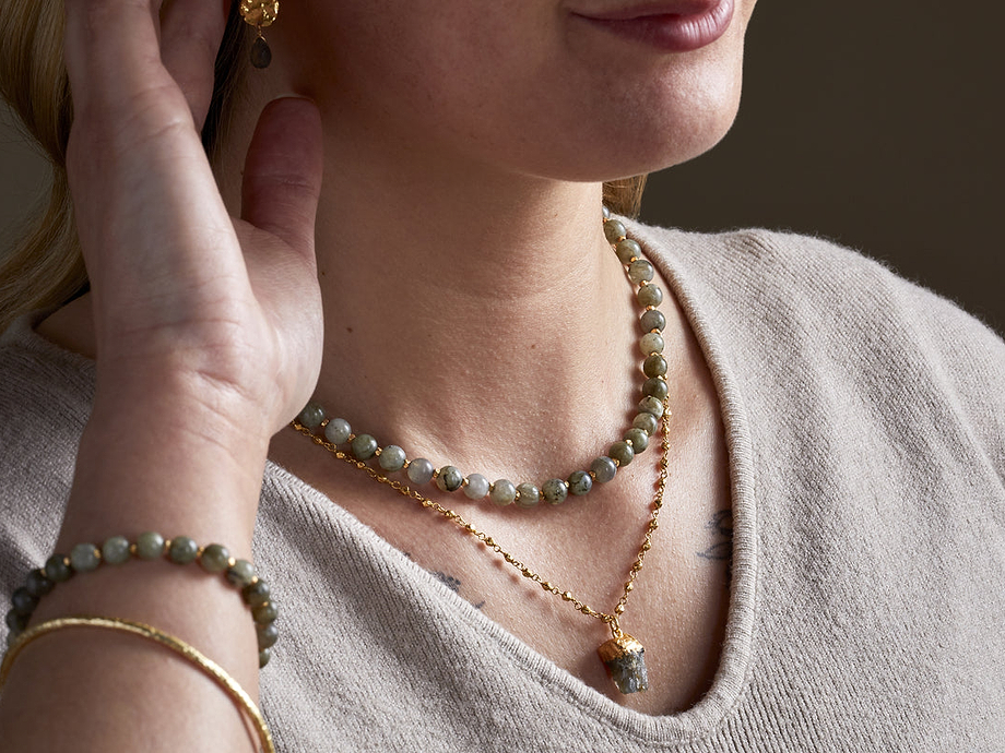 Hadari Labradorite Necklace - Gold