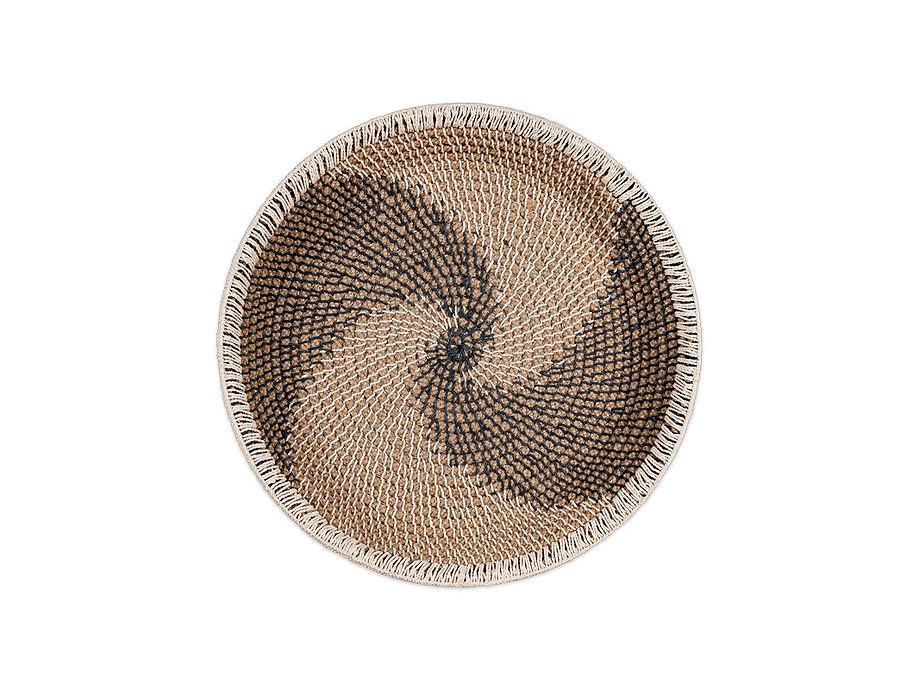 Idana Basket Wall Art - Natural, Black & White