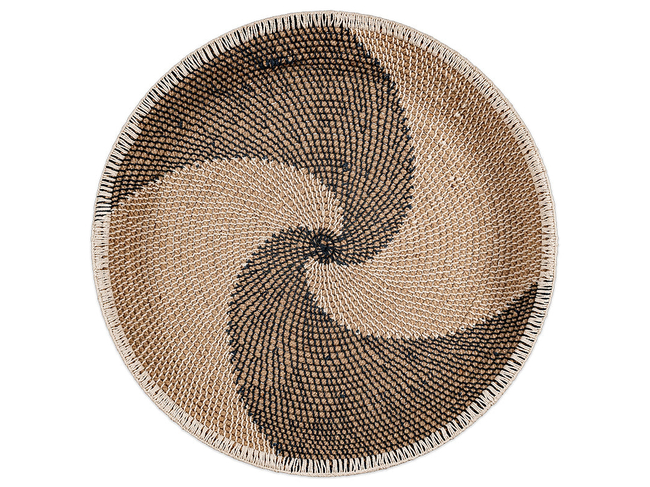 Idana Basket Wall Art - Natural, Black & White