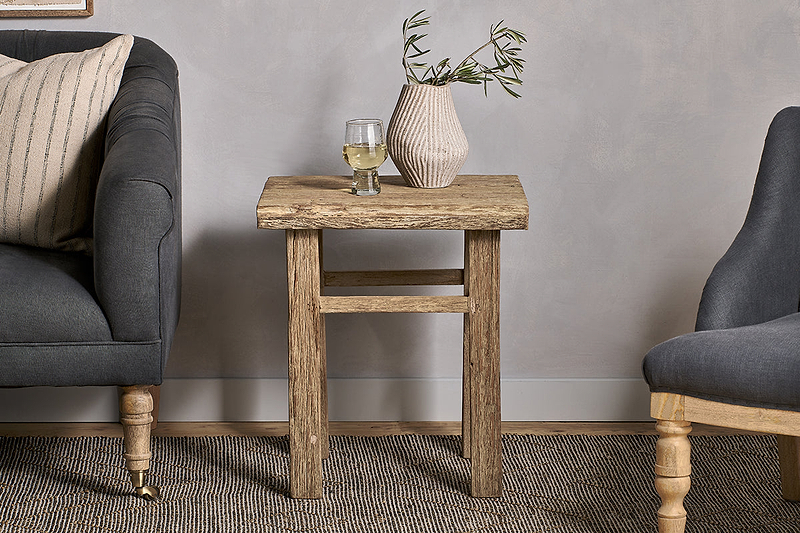 Ibo Reclaimed Wood Side Table - Natural