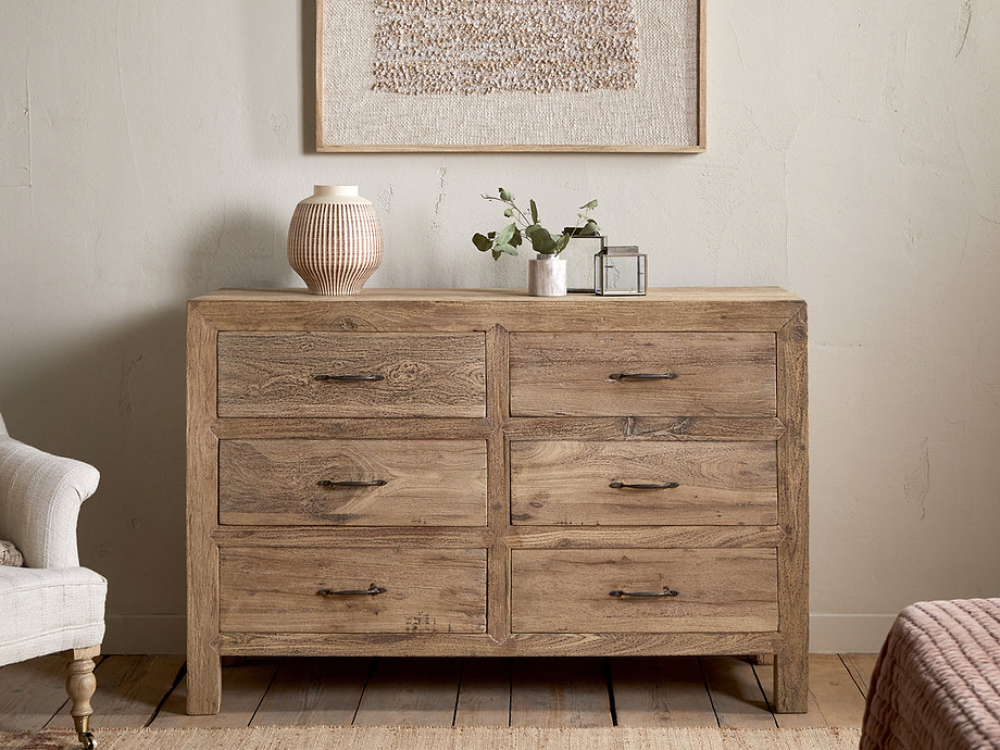 Iya Reclaimed Wood Chest of Drawers - Natural - Large