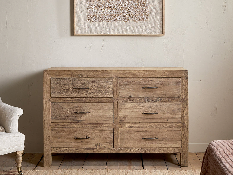 Iya Reclaimed Wood Chest of Drawers - Natural - Large