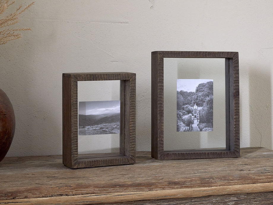 Indu Standing Mango Wood Frame - Dark Ash