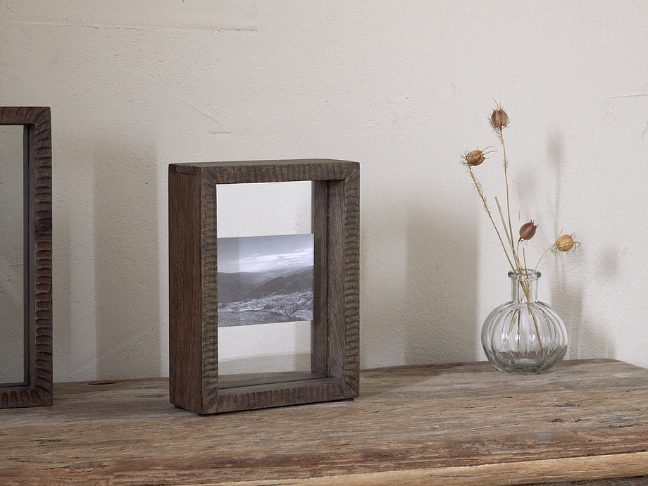 Indu Standing Mango Wood Frame - Dark Ash