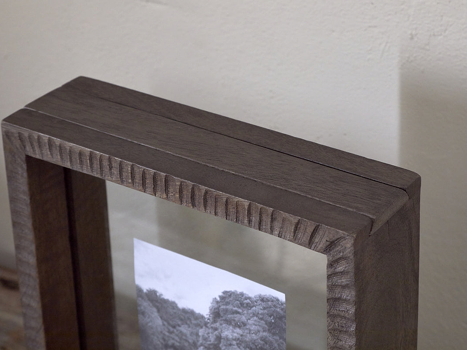 Indu Standing Mango Wood Frame - Dark Ash