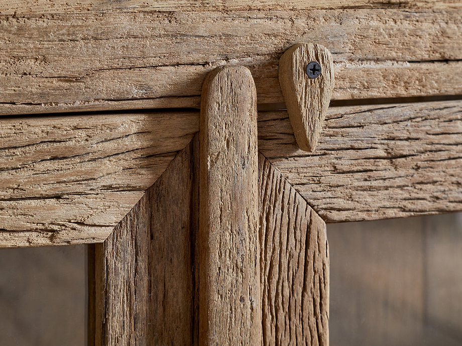 Ibo Reclaimed Wood & Glass Sideboard - Natural