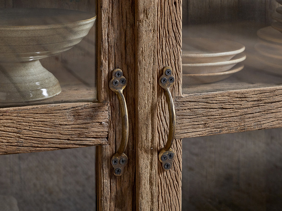 Ibo Reclaimed Wood & Glass Sideboard - Natural