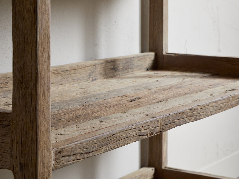 Ibo Reclaimed Wood Pantry Standing Shelves - Natural