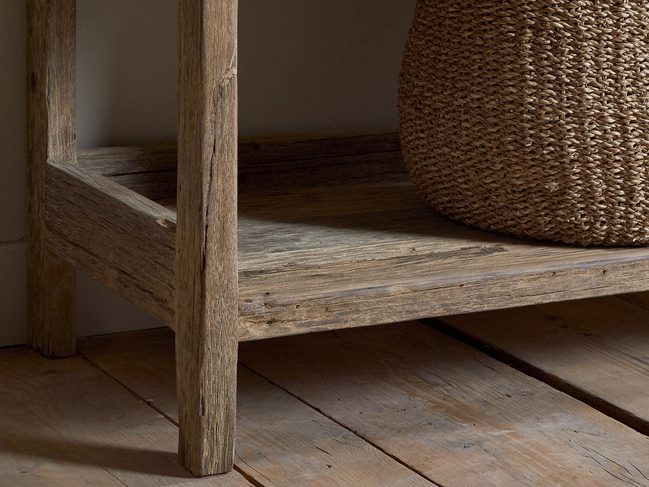 Ibo Reclaimed Wood Pantry Standing Shelves - Natural