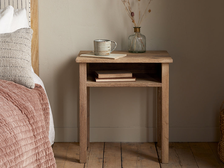Iya Reclaimed Wood Bedside Table - Natural