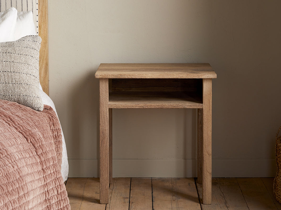 Iya Reclaimed Wood Bedside Table - Natural