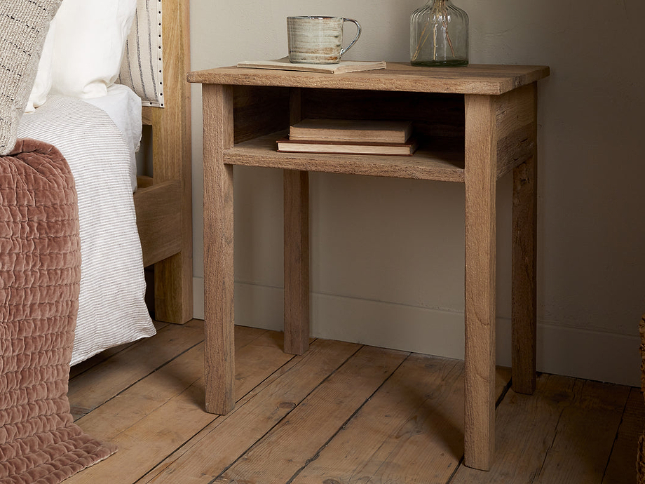 Iya Reclaimed Wood Bedside Table - Natural