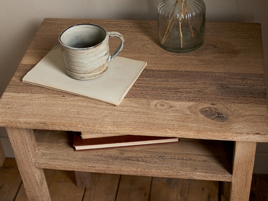 Iya Reclaimed Wood Bedside Table - Natural