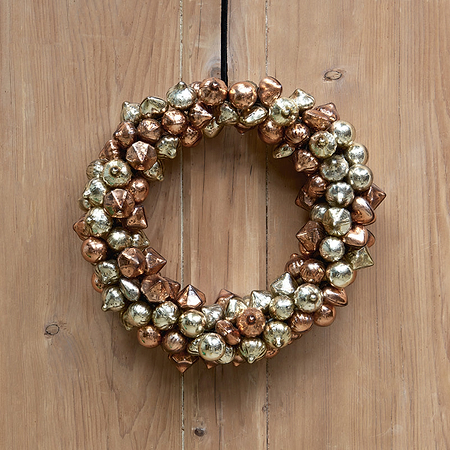 Inika Glass Wreath - Antique Gold & Rust