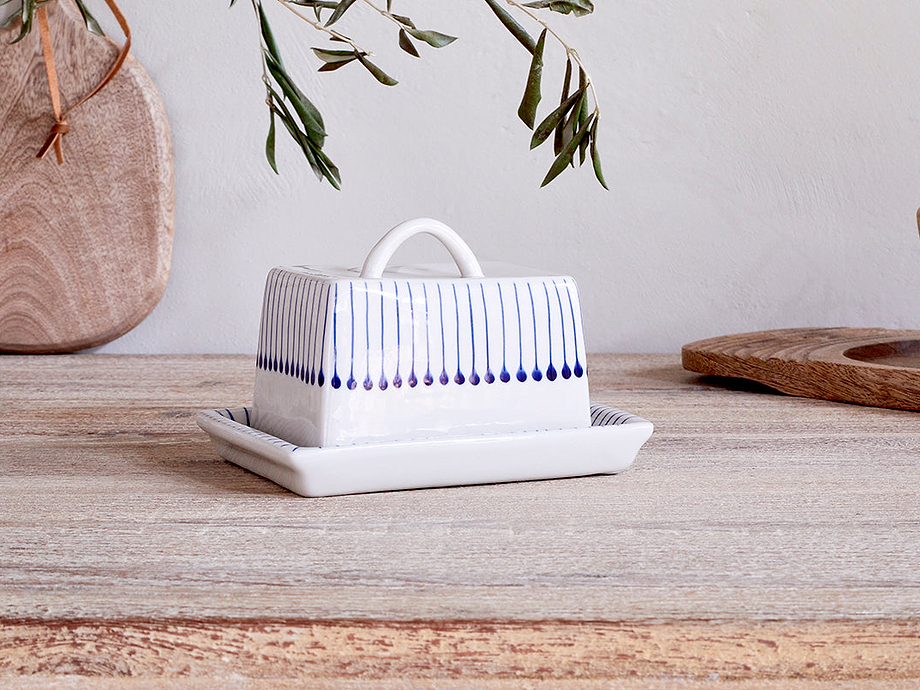 Iba Butter Dish - Indigo