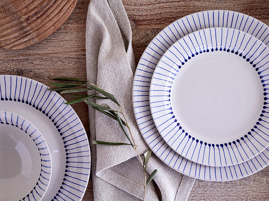 Iba Dinnerware Set - Indigo - (Set of 12)