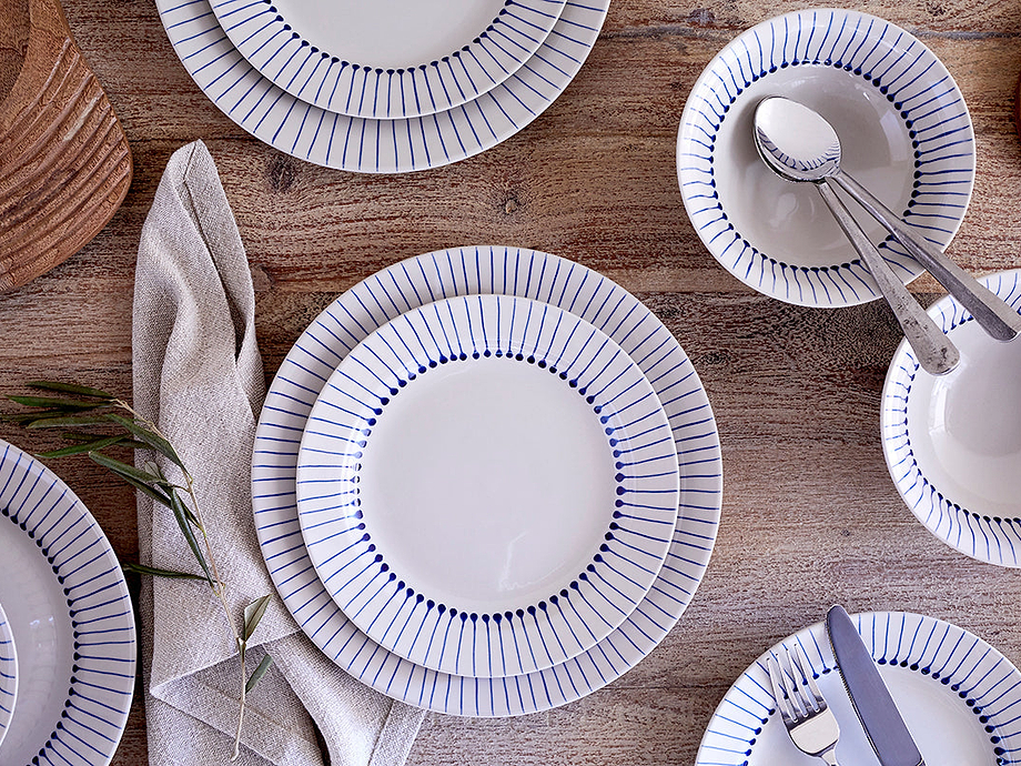 Iba Dinnerware Set - Indigo - (Set of 12)